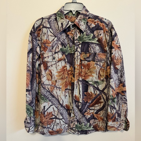 Camouflage Wood N Trail Men’s Large Cotton Shirt - Picture 1 of 5